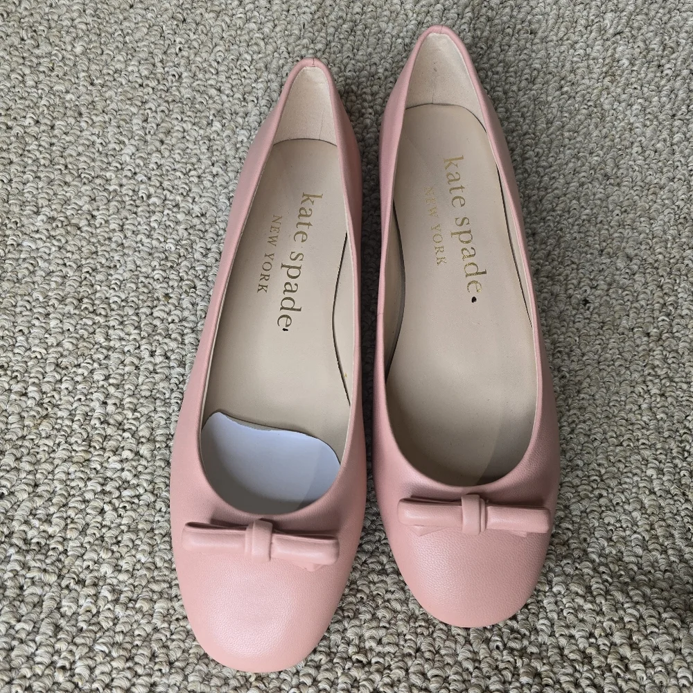 kate spade New York Pink Bow Ballet Flats
